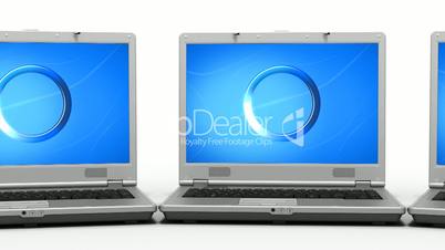Clean Laptops Animation HD. Close-up. Loop.