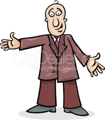 cartoon man in suit