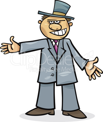 cartoon man in suit