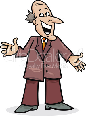 cartoon man in suit