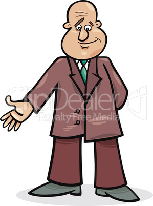 cartoon man in suit