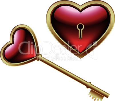 key and heart