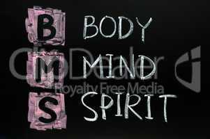 Body,mind and spirit concept