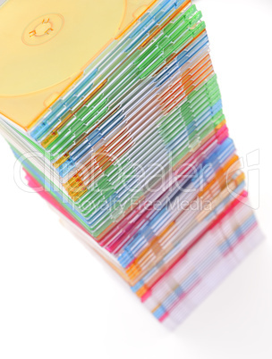 Stack of disks isolated on white background