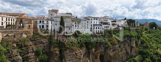 Ronda town in Spain on top of the cliff