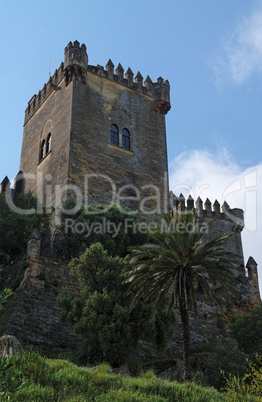 Tower of Almodovar Del Rio medieval castle in Spain