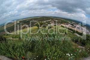 Rural Andalusian landscape seen by fisheye