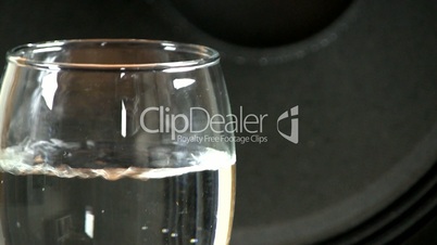 Speaker effects on wine glass; 3