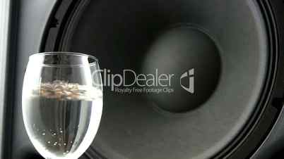 Speaker effects on wine glass; 4