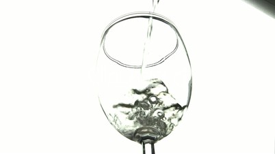Water pour in wine glass; 2