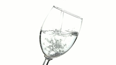 Water pour in wine glass; 4