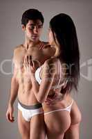 Passionate Couple In Underwear