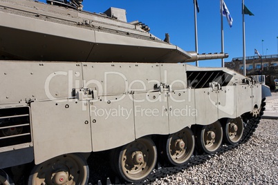 New Israeli Merkava Mark IV tank in Latrun Armored Corps museum