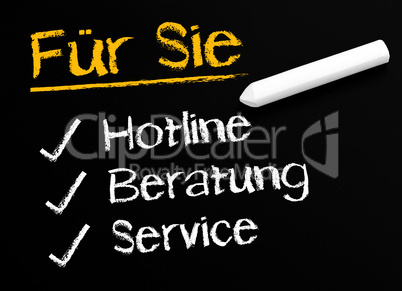 Hotline - Beratung - Service