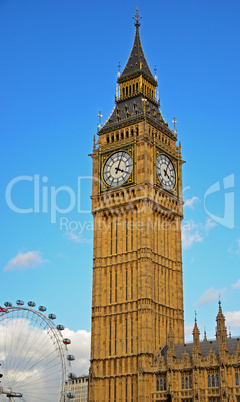 Big Ben and London Eye