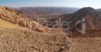 The Large Fin ridge in the Large Crater (Makhtesh Gadol) in Israel's Negev desert