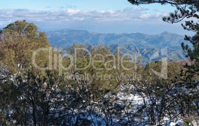 Mountain landscape in winter