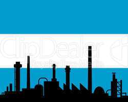 Industrie und Fahne von Argentinien