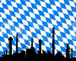 Industrie und Fahne von Bayern