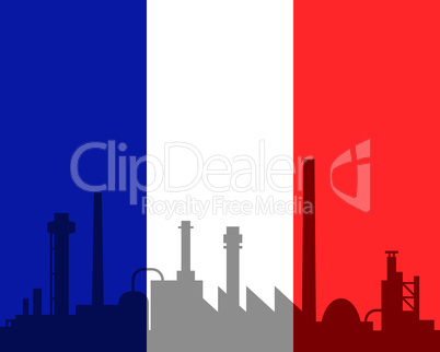Industrie und Fahne von Frankreich