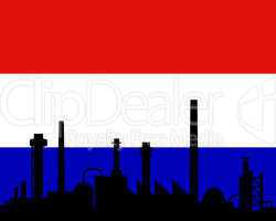 Industrie und Fahne der Niederlande