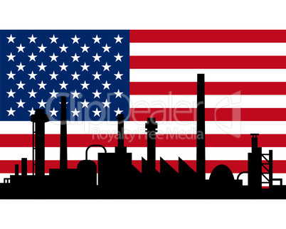 Industrie und Fahne der USA