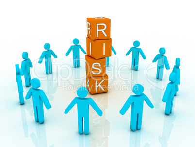word risk showing business investment or finance concept