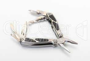 Steel pliers folding multi tool opened