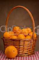 Basket with mandarins