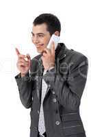 young man talking on the phone