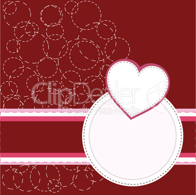Valentine's day vector background with two hearts