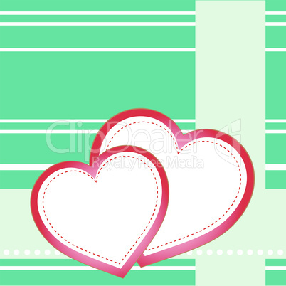 postcard two hearts and love holiday on every day. vector