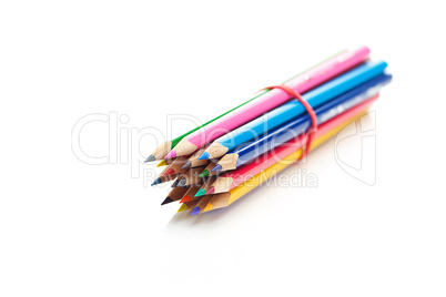 colored pencils  isolated on white