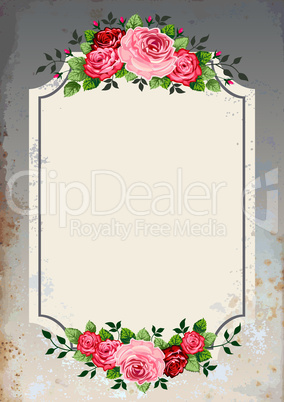 Vintage roses background