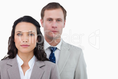 Office employees standing together