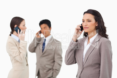 Businesspeople talking on the phone