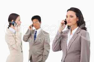 Businesspeople talking on the phone