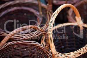 background of the baskets at the fair