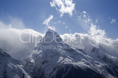 Cloudy Mountains. Caucasus Mountains, Dombay.