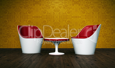 Relax Room gold red