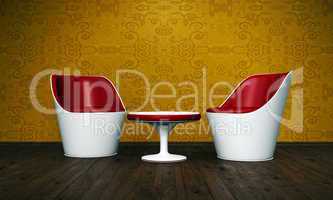 Relax Room gold red