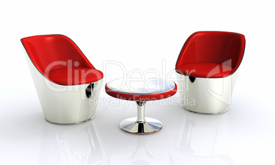 Red Style Clubchairs