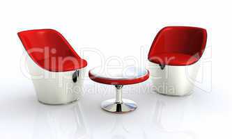 Red Style Clubchairs