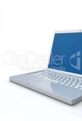 Laptop Silber Blau - Ausschnitt