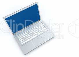 Laptop Silber Blau - Draufsicht