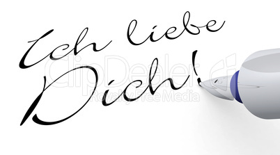 Stift Konzept - Ich liebe Dich!