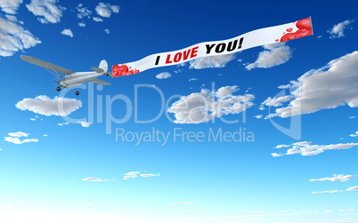 Flugzeug Werbung - i love u
