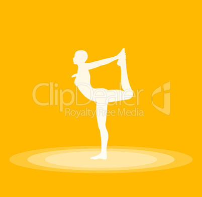 Yoga Pose Symbol - Gelb 02