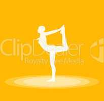 Yoga Pose Symbol - Gelb 02