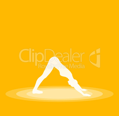 Yoga Pose Symbol - Gelb 03